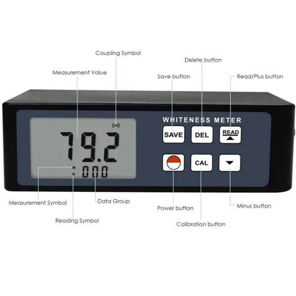 Paint Paper Powder Whiteness Meter Light Leucometer Handheld Digital with Aluminium Case