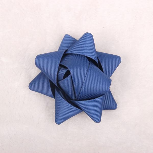 Satin Pull Bow Ribbon Star Gift Wrapping Decoration Pre Made Solid Blue Color