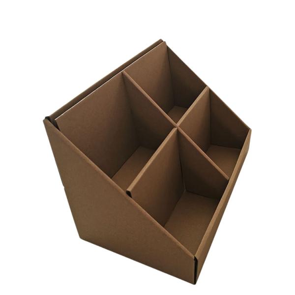 Retail Store Corrugated Counter Display Boxes Glossy / Matte Lamination Customized