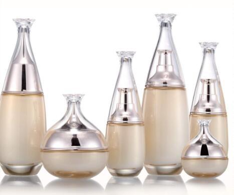Attractive Glass Cosmetic Pump Bottle / 100ml Pump Bottles / Cosmetic Packaging Various Color