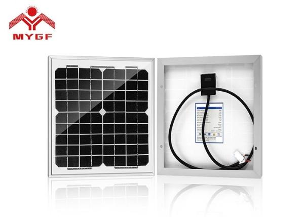 Exterior 10 Watt Monocrystalline Solar Panel With Aluminum Frame Stable