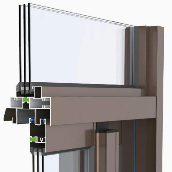 Modern Aluminum Sliding Window with 15 Years Life Span Durable Aluminum Alloy Frame and Tempered Glass