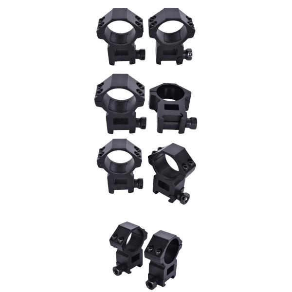 High Profile Dual Ring Scope Mount Double Rings Mount Matte Black Center Height 21mm