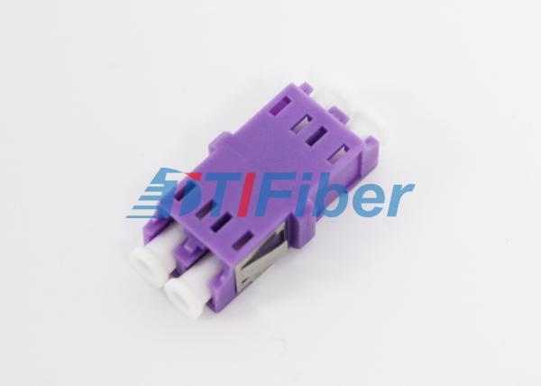 100% Test Fiber Optic Adapter OM4 LC with Purple Housing for 10G