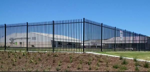 Black 2.4m Wrought Iron Fence Panel Steel Metal Picket Ornamental