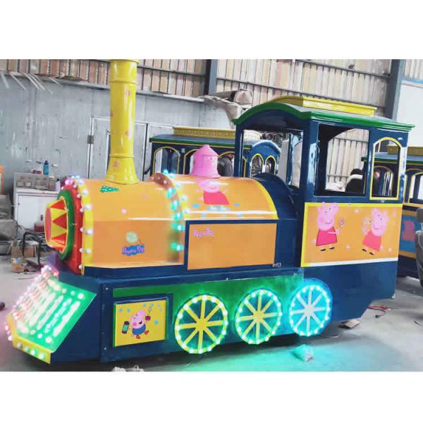 Indoor Fun Train Rides With Peggy Cartoon Decoration ODM Service