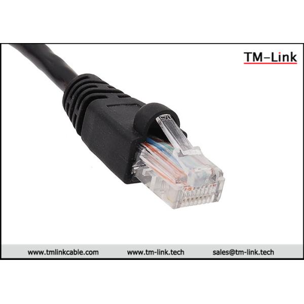 Panel mount shielded CAT5e RJ45 male to female extension Network Patch Cable
