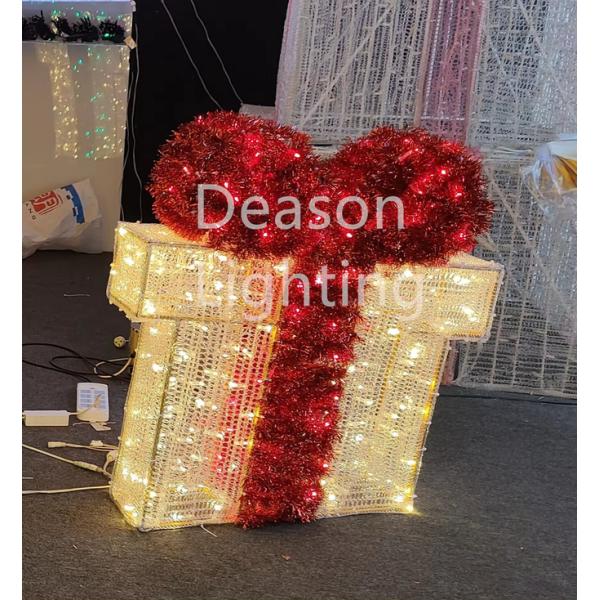 3d Led Christmas Gift Box Motif Light