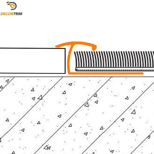 6063 T5 Aluminum Carpet Transition Strip Wood Floor To Carpet Reducer Matt Gold