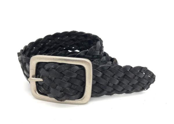 Casual Mens 4.0cm Brown Braided Leather Belt For Pants