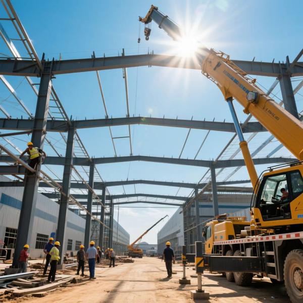 ISO Steel Structure Workshop EPS Panel Prefabricated Steel Structure H Shaped