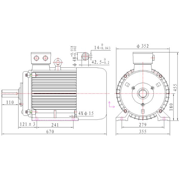 Генератор постоянного магнита 12kw одиночной фазы 600rpm 220V 60hz
