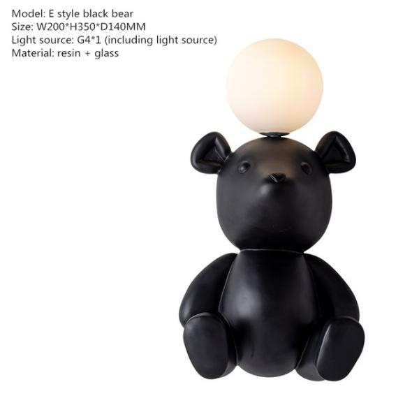 Cute Monkey Bear Mouse Children Room Wall Light with G4 Bulb Resin Doll Wall Light(WH-OR-141)