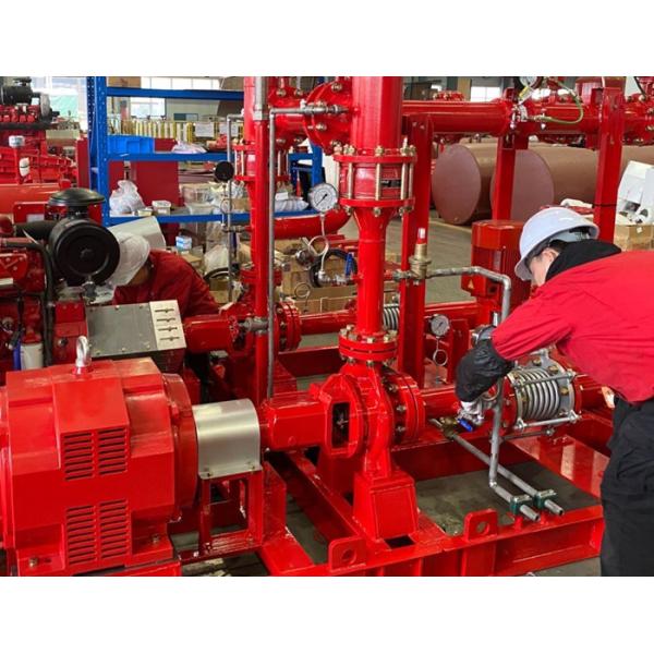 Точность насосной системы 1500GPM@160PSI дуктильного литого железа противопожарная высокая