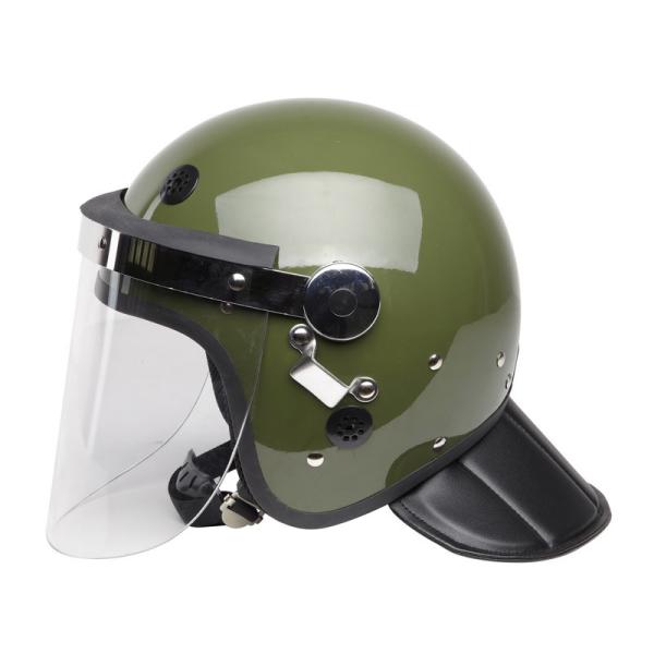 Olive Green Anti Riot Helmet with Gas Mask Hook for South America Police & Army FBK