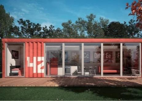 Casa modular do contentor dos quartos 20GP dois