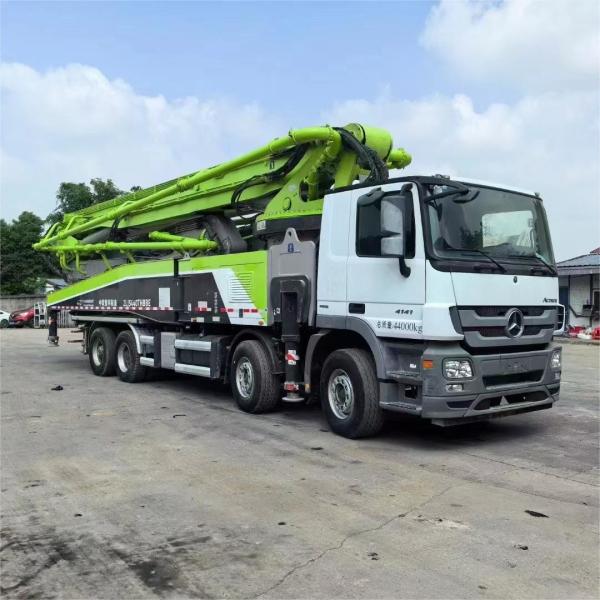 2019 Mercedes Benz Chassis Zoomlion Transmissão manual 63m Diesel Concrete Pump Truck Em Vibrante