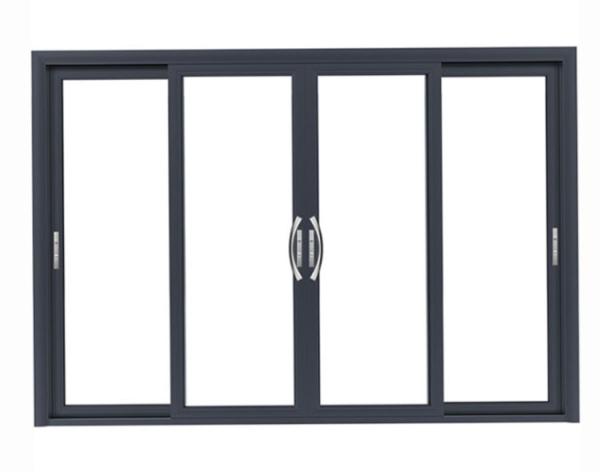 Residential 4 Panel Aluminum Sliding Door Anodised Low E Glazed 2.0mm Thickness