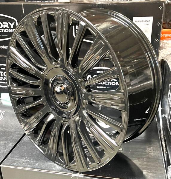 Hyper Black Escalade Platinum Replica Wheels Rims Fits 22 All Season Tires Silverado