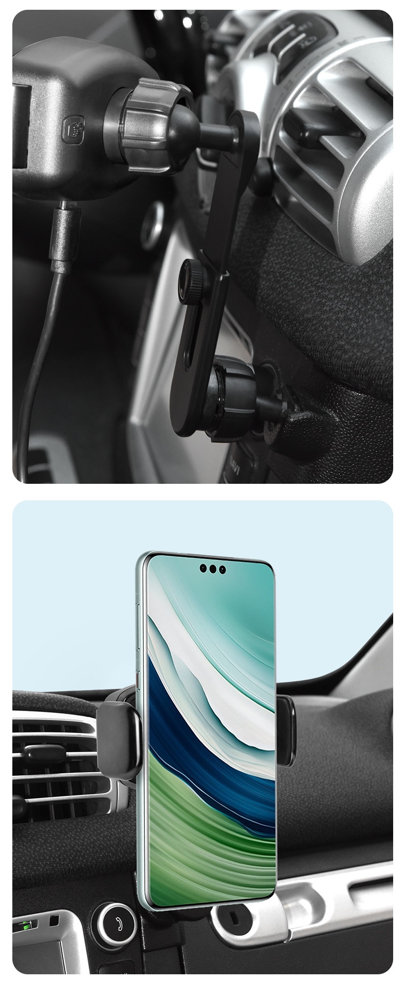 For Adjustable 17mm Ball Head Car Mount Bracket Telescopic Universal Navigation Extension Rod Universal Accessory for Navigation