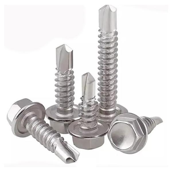 SUS304 de aço inoxidável encantam a flange que o parafuso principal DIN7504K DIN7504K da perfuração encanta o parafuso da perfuração do auto da arruela