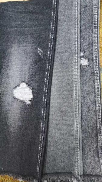Black  Cotton Polyester Viscose Denim Fabric 10x7 JSD3022B