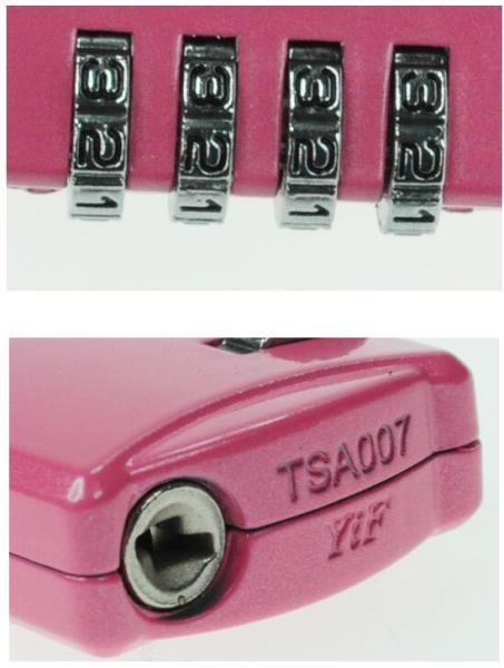 Zinc Alloy TSA 4-digital  travel lock&  black Tsa Luggage Lock& 69.5g Tsa Bag Number Lock