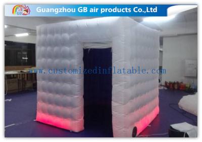 Colored Customized Inflatable Led Photo Booth Enclosure Rental With Internal Blower