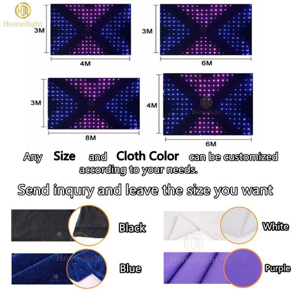 Dj Disco Show LED Display Vision Cloth RGB3in1 LED Backdrop Cloth