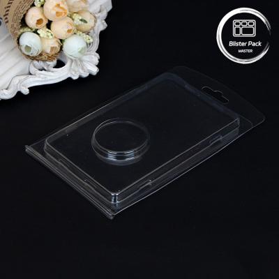 Embalagem em bolhas duplas transparente para moedas com embalagem em cartão