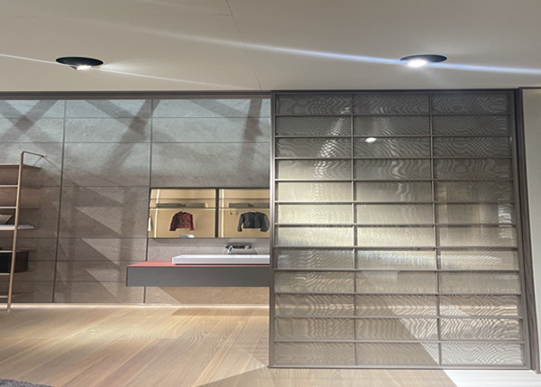 SGS Wire Mesh Laminated Glass , Decorative Fabric Laminated Glass