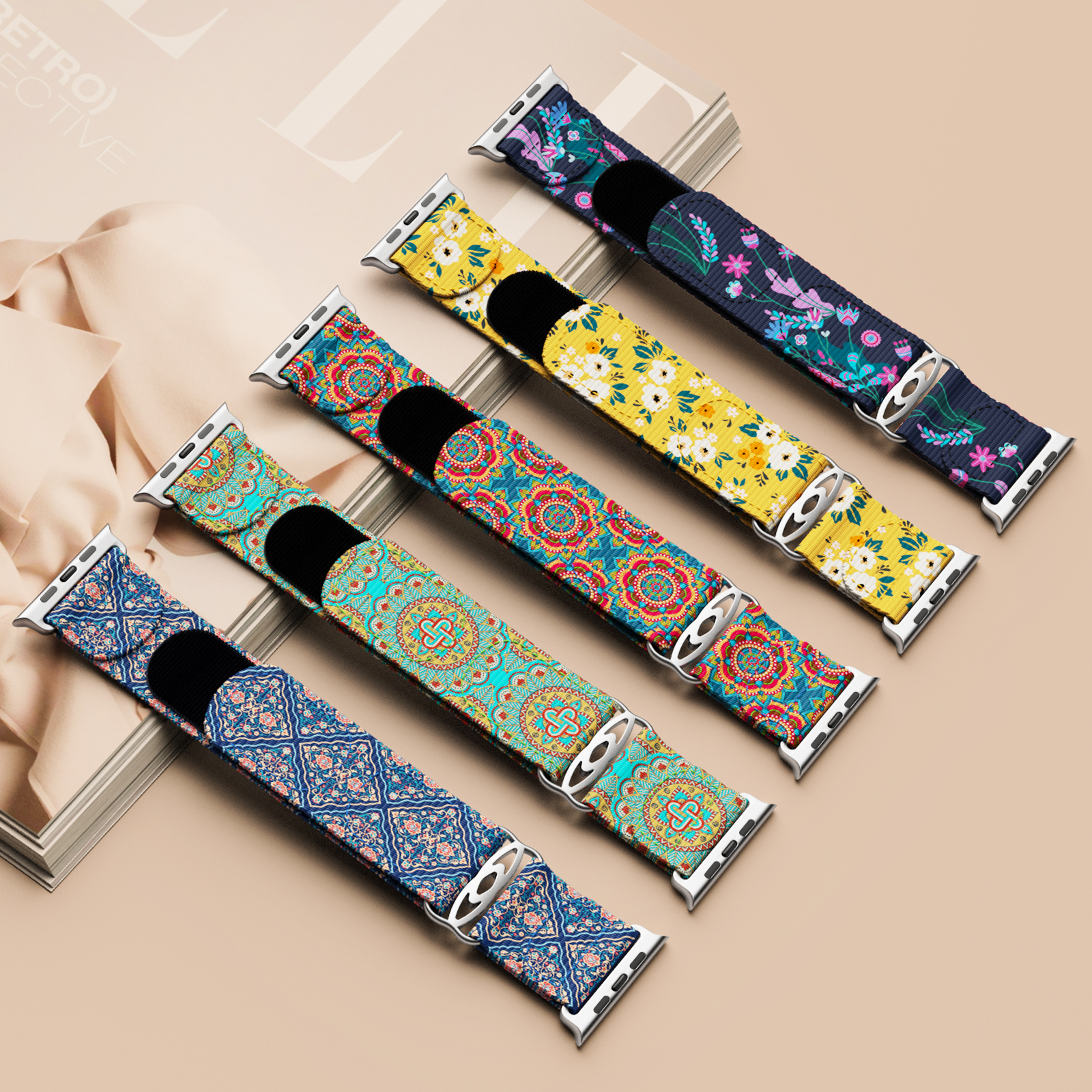 Nylon Watch Band 42/44/45/49mm Fabric Bracelet for iWatch Series 8/9/10 Ultra 2 Breathable Soft Sport for Apple Watch Band