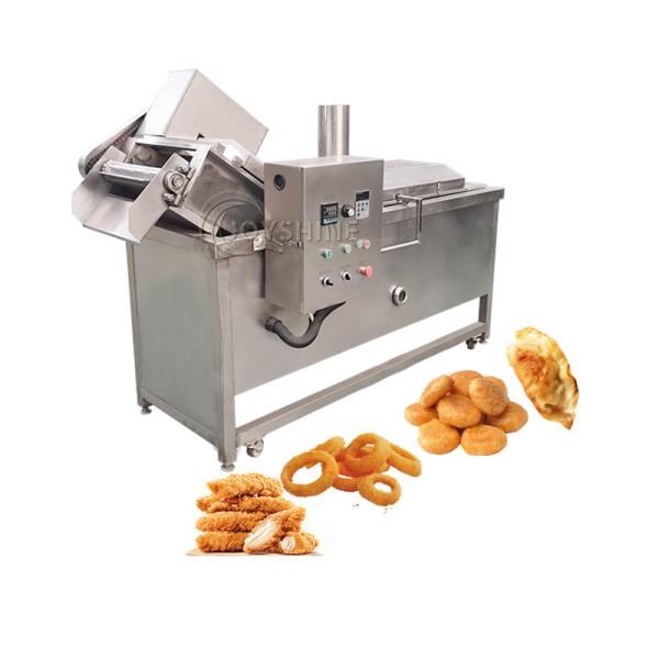 Máquina de fritura contínua para fritura de vários tipos de alimentos em oficinas de reparação de máquinas