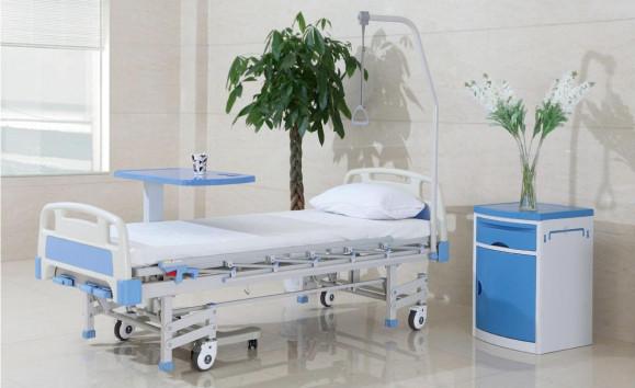 ISO approved Patient Hospital Beds With Three Crank Multifunction ICU Medical Bed