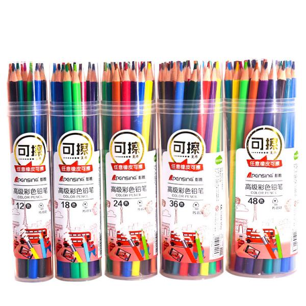 Customized Logo Personalized Cute Hexagonal Boxes Wood Coloring Pencils for Promotion