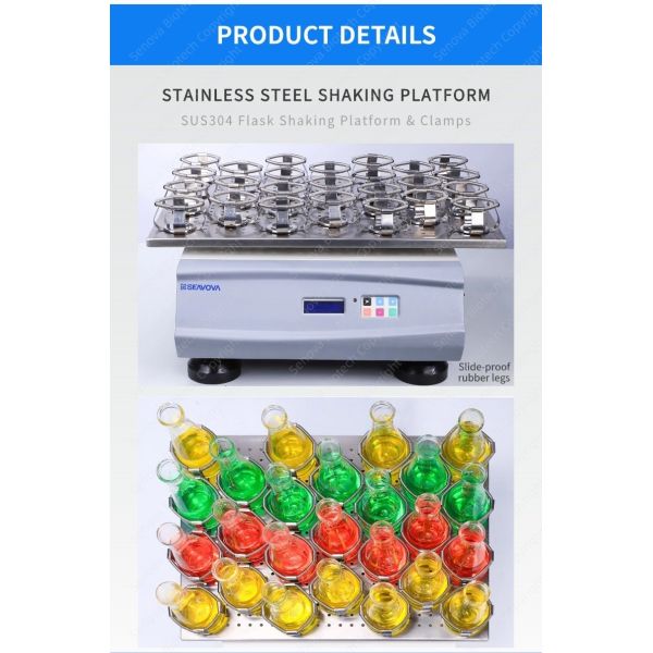 500mlx15 250mlx25 Benchtop Orbital Shaker Senova Biotech Lab Shaker DBS-602