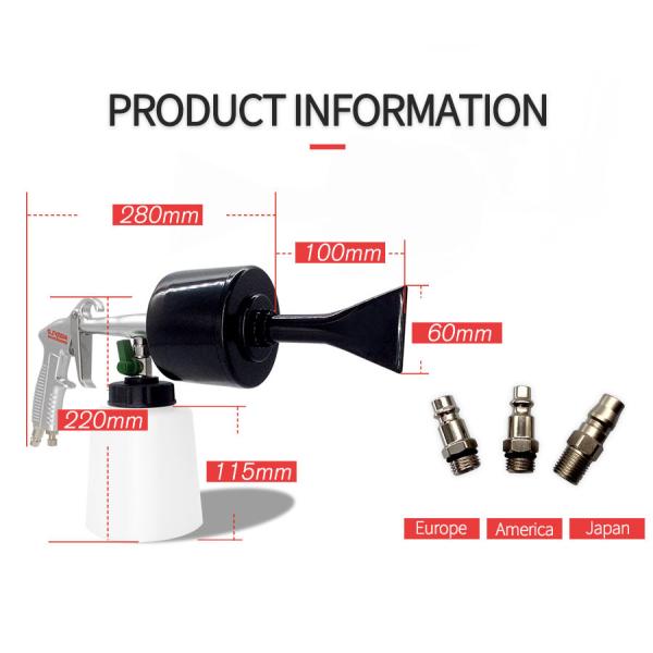 Laveuse à pression en mousse d'aluminium de coulée noire personnalisée pour le lavage de voiture