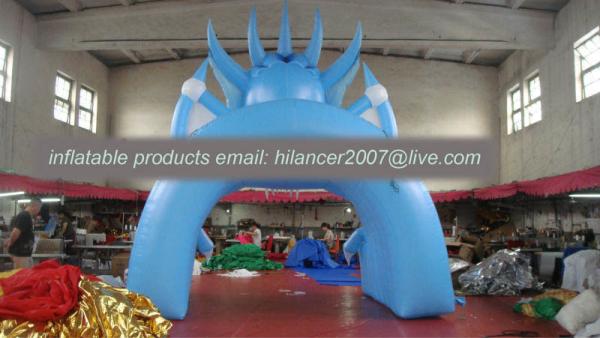 10m long white Sport event Inflatable Football Helmet  Entrance Tunnel with logo