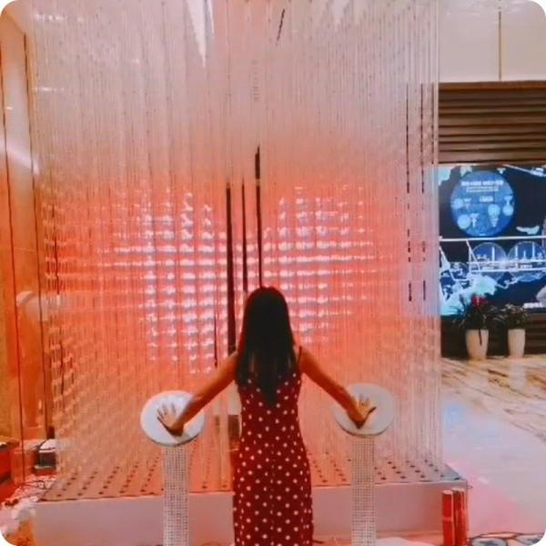 35 Grande lâmpada de cristal de diamante Internet Celebrity Tube Art Museum Iluminação