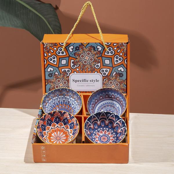 Dinnerware Set Ceramic Dinner Set Bohemian Bowl Plate Mug Stoneware Party Tableware