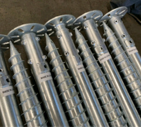 10 Inch Soil Anchor Screws , Hot Dip Galvanized Screw 3-4mm Thickness