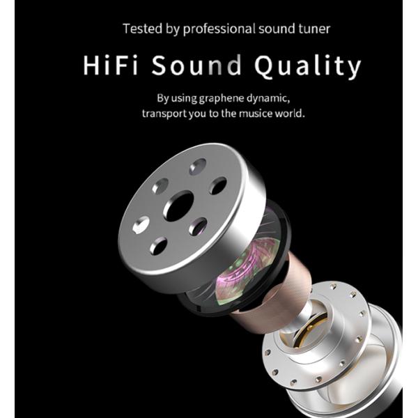 Dual Microphones True Wireless Stereo Earphone IPX4 Rotating Case