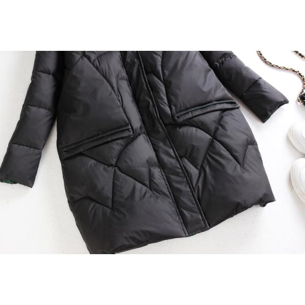 Warm Fashion Long Womens Winter Jackets And Coats Flat Pack With Plastic Bag