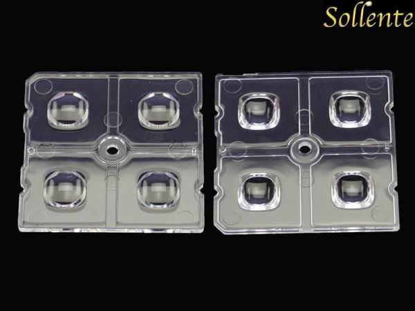 4W High Power LED Optics Lenses / 90 degree PMMA Led lenses For Led Light