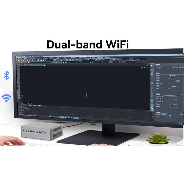 Двойной ALN DDR4 портативный персонализированный мини-PC с одним HDMI Dual Band WiFi и TF слотом