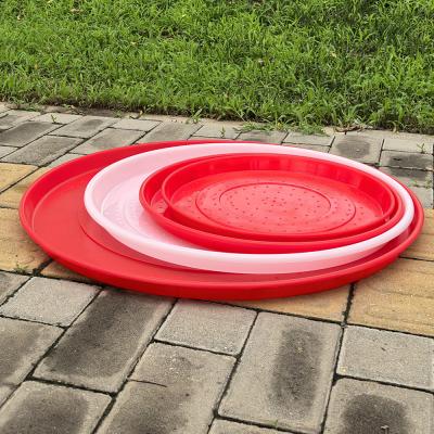 Lightweight Portable Plastic Chicken Feeding Tray For Backyard Poultry