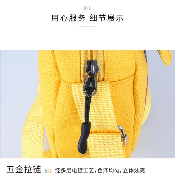 Kids crossbody girls cute canvas bag Pikachu shape animal cartoon customs logo picture bag canvas children accessories