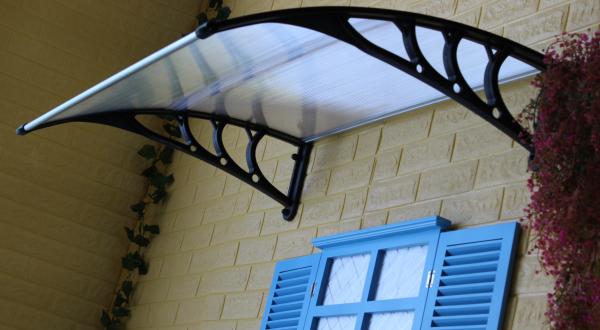 Durable Solid Polycarbonate Awning , PC Door Canopy Patio Cover Long Life Span