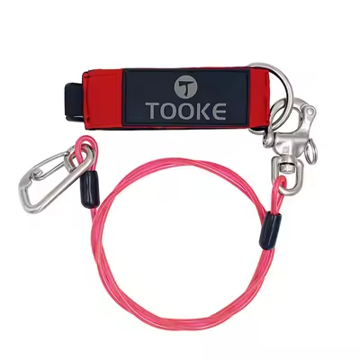 Heavy Duty Durable Training Guide Rope Free Diving Safety Lanyard For Underwater Sports
