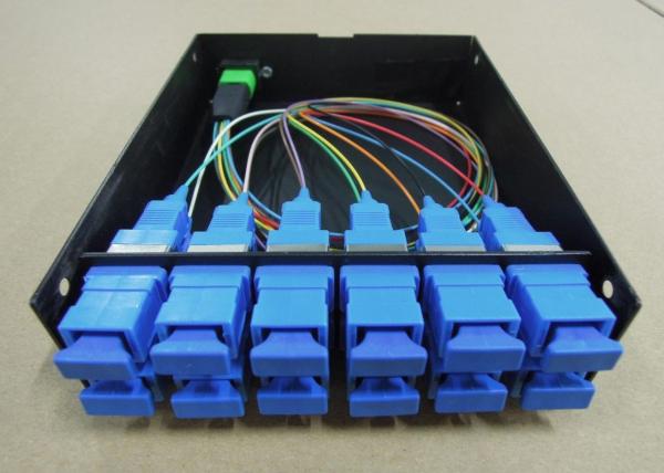 Pre Terminated MPO Patch Panel , MPO Casette Rack Mount Patch Panel